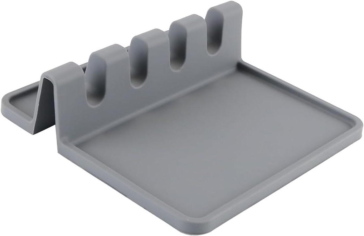 Keukengerei Houder - Lepelhouder - Koken - Met Lekbak - 13.7 cm - Grijs