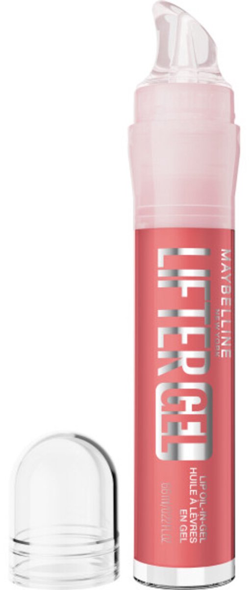 Maybelline New York Lifter Gel 06 Strawberry Shake - Lipgloss - Volle lippen met een intense glans - Met hydraterende, voedende oliën - 6,6ml