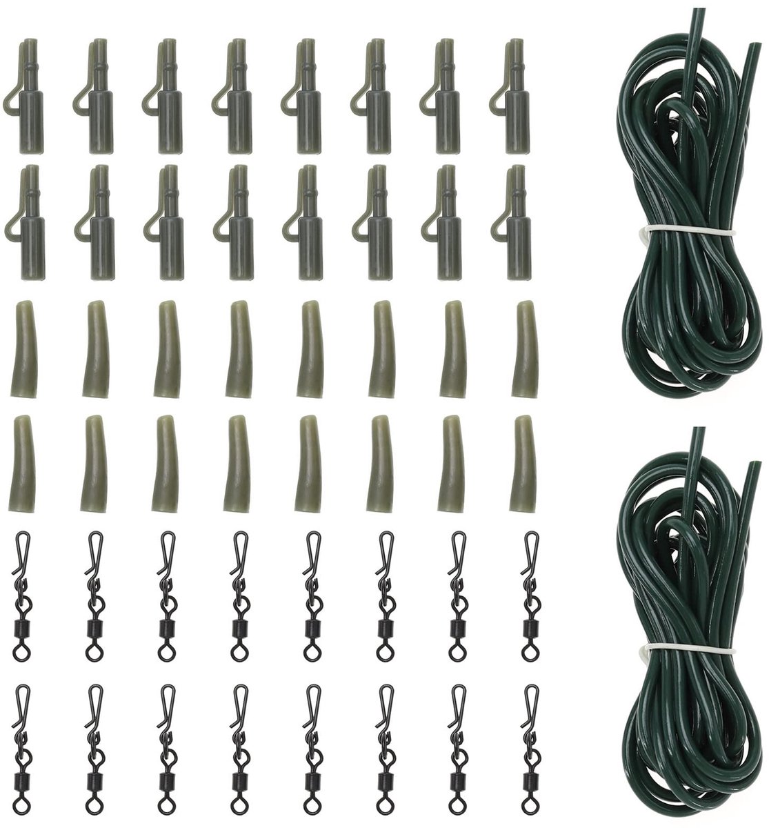 ONF3 - Karper Visgerei Kit - 58 Stuks - Complete Set - Multisize - Vervangingsaccessoires - Geschikt voor Karpervissen - Meerkleurig