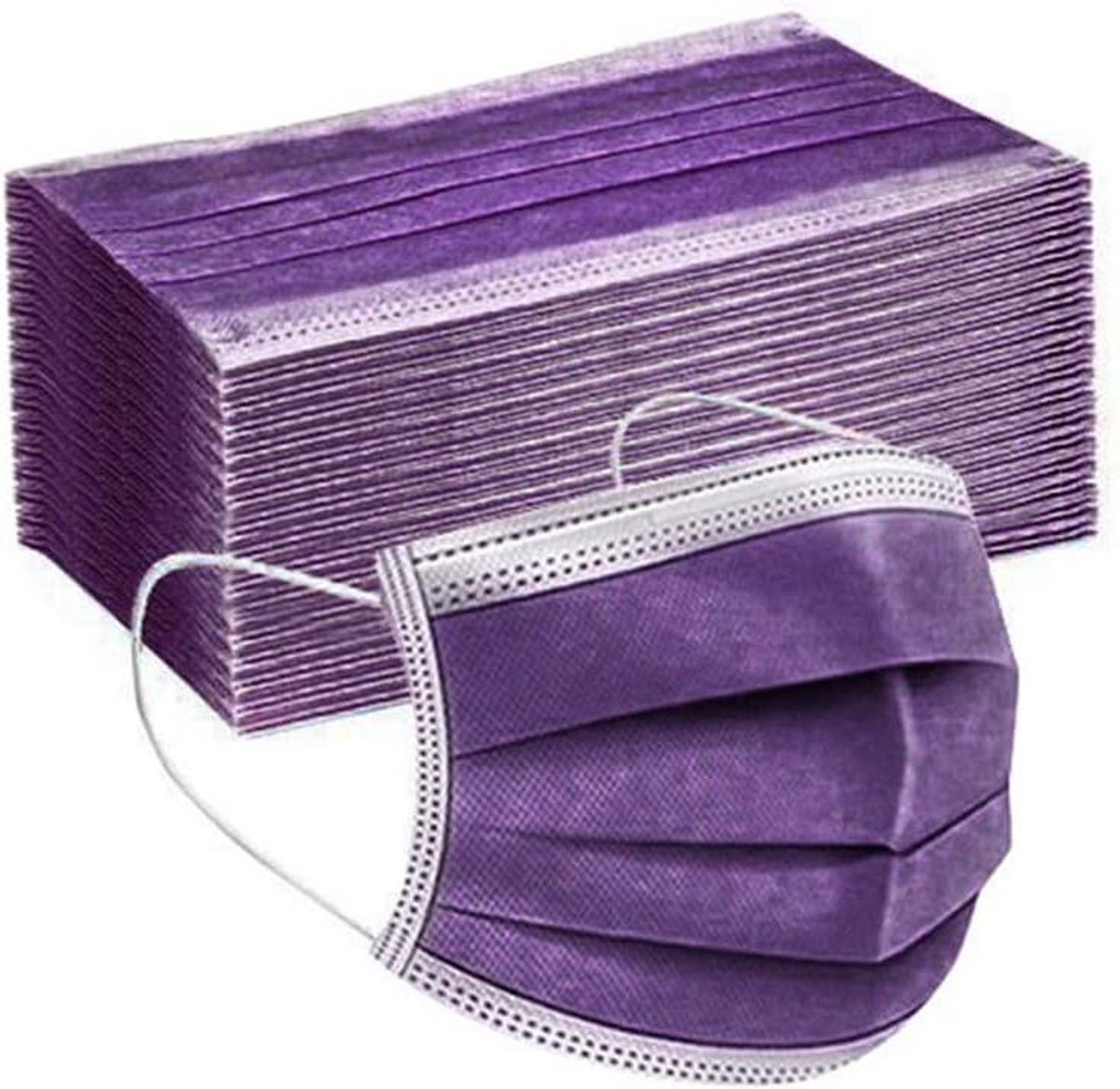 Wegwerp Mondkapjes - Beschermende Maskers - Dagelijkse Bescherming - Ademend Materiaal - 50 Stuks - Gekleurd
