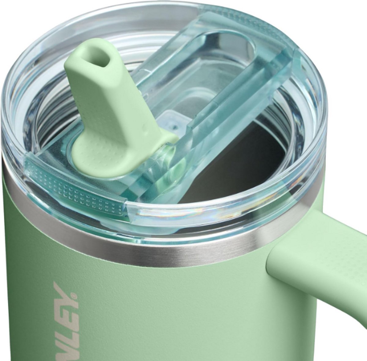 STANLEY Quencher ProTour Flip Straw Tumbler 0,89L (Pistachio) – Lekvrije Thermosbeker met Flip Straw & Handvat – Geïsoleerd RVS – BPA-vrij – foto 3