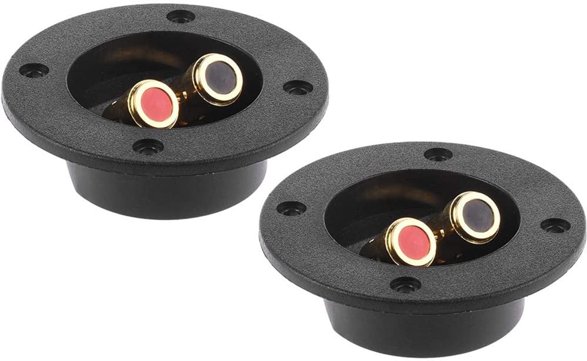 aladdien - 2-Way Speaker Box Terminal Cups - Set van 2 - Veermechanisme - Hoogwaardige Geluidsverbetering - Eenvoudige Installatie - Ideaal voor Gel..