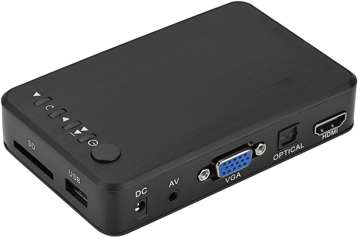 ONF3 - 1080P HD-multimediaspeler - Compact formaat - Hoge compatibiliteit - USB en SD-kaartondersteuning - Geschikt voor HD-films - Zwart