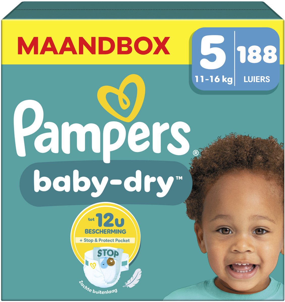 Pampers - Baby Dry - Maat 5 - Maandbox - 188 stuks - 11/16 KG