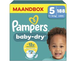 Pampers - Baby Dry - Maat 5 - Maandbox - 188 stuks - 11/16 KG