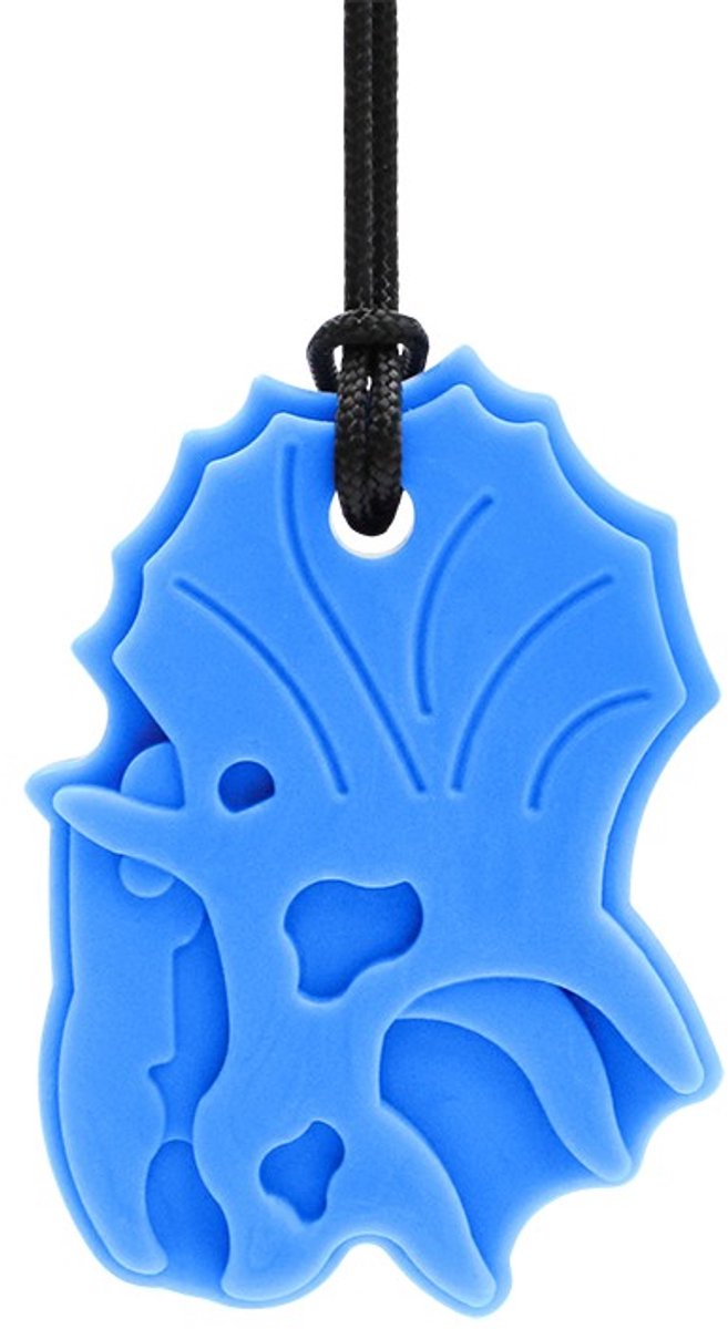 ARK Therapeutic bijtketting dinosaurus triceratops blauw XXT speelgoed.