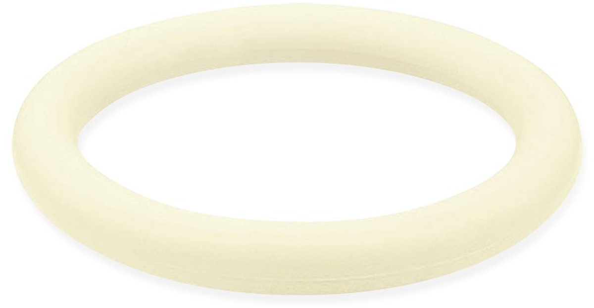 ARK Therapeutic bijtspeelgoed baby kauwring zacht lichtgeel BPA-vrij.