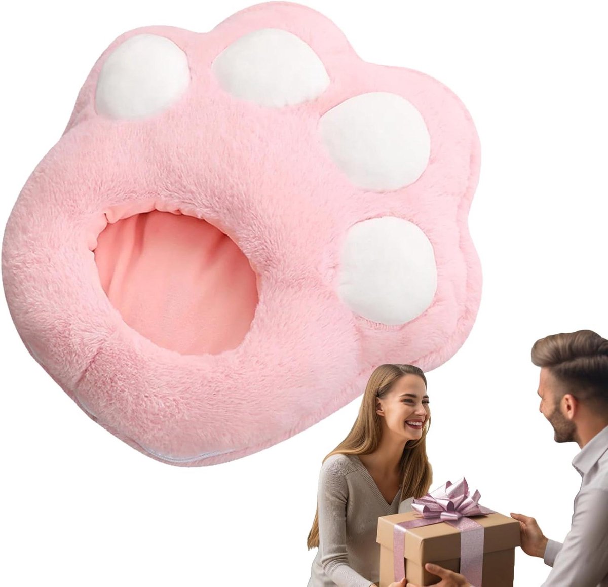 Elektrische Voetwarmer - Verwarmd Kussen - Warme Voeten - 3 Warmtestanden - 27.6 cm - Pluche Wit