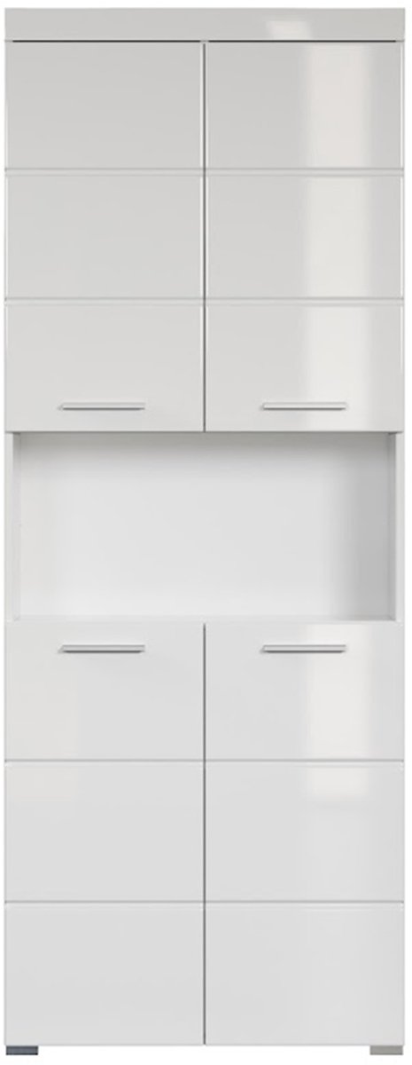 trendteam smart living Amanda, hoge badkamerkast, 73 x 190 x 31 cm in eikenhout met open vak en veel opbergruimte