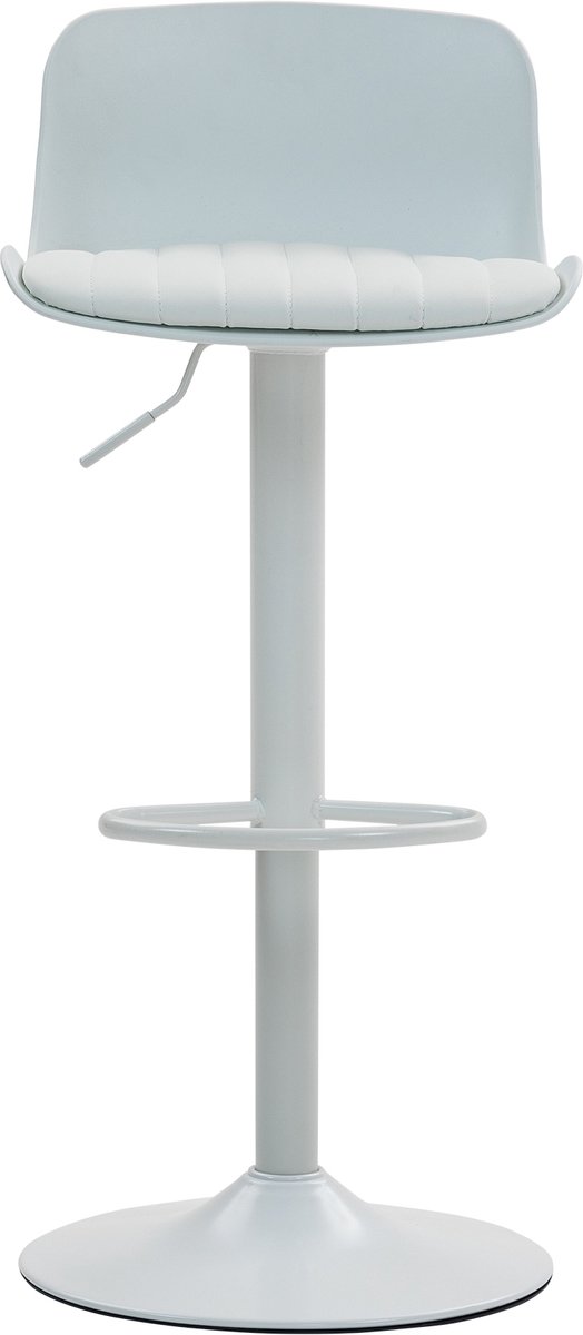 HOMCOM Modern - Verstelbare Barkrukken 2-delig - 360° Draaibaar & Gaslift - Kunststof Rug & Kunstleder Zit - Metalen Voetsteun