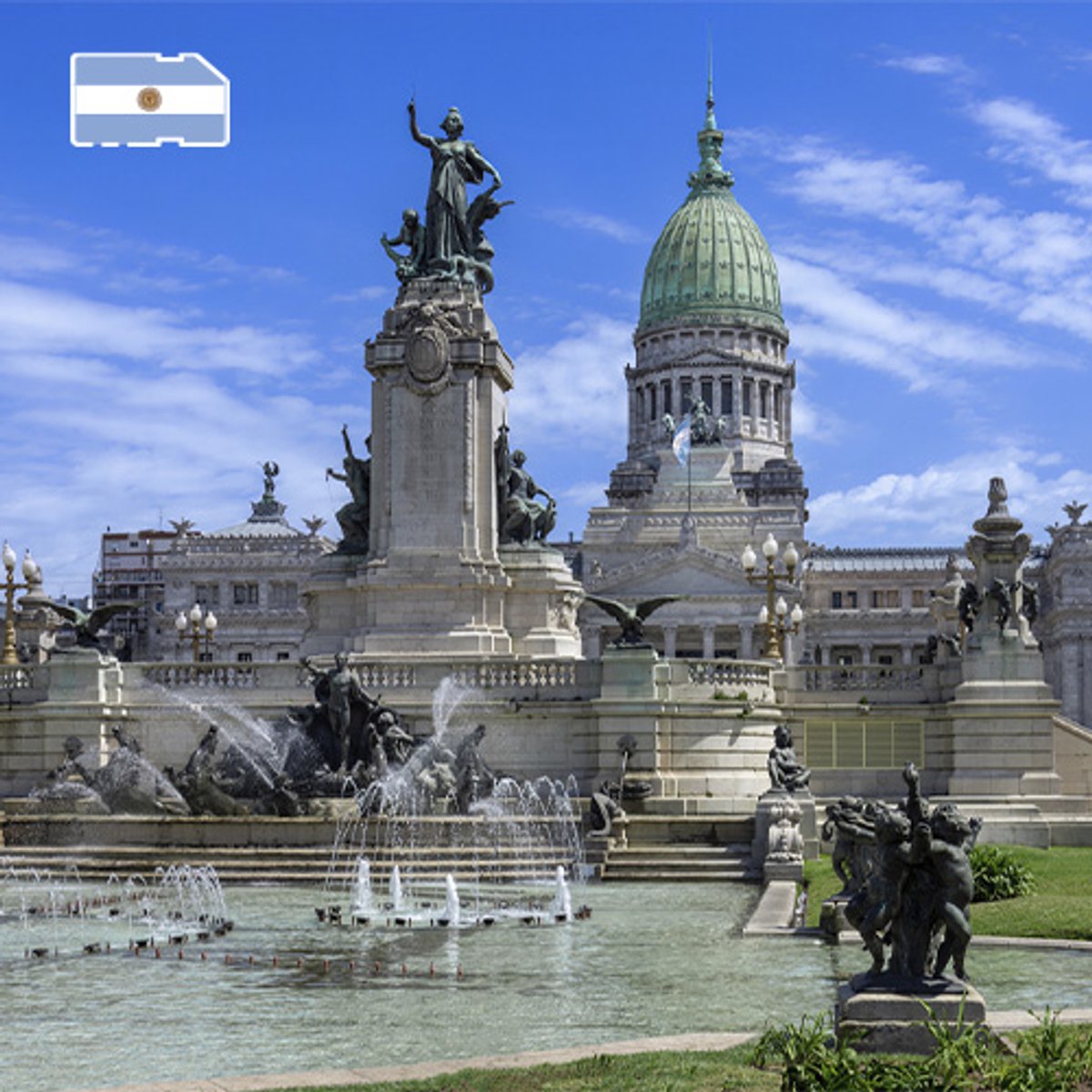 InternationalSIM Data Simkaart Argentinië - 1 GB - 7 dagen