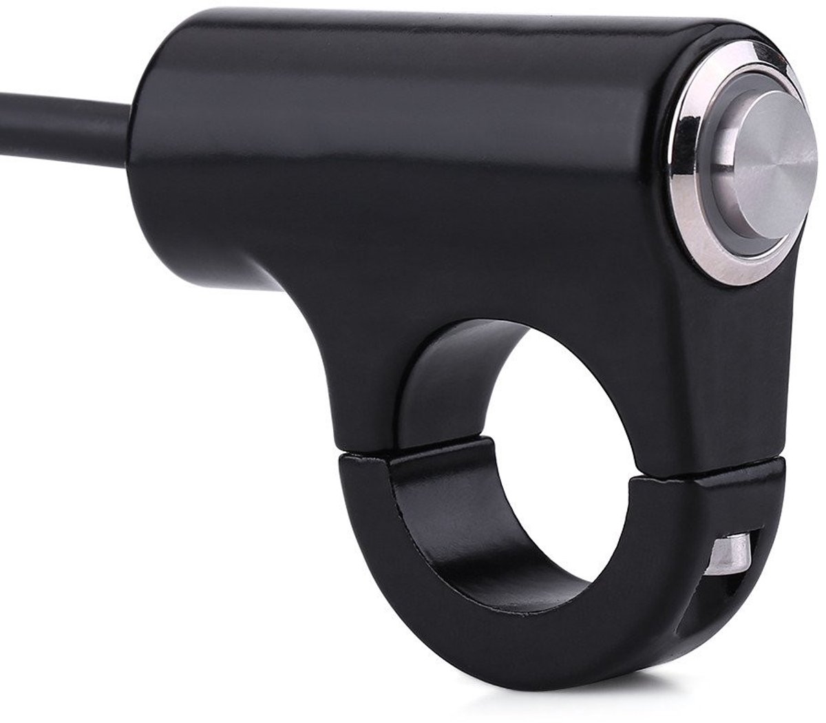ONF3 - Moto Manubrio Interruttore - Schakelaar voor Motor - Aluminium - Zwart - Fendinebbia Schakelaar - 10-16A - Geschikt voor Motoren