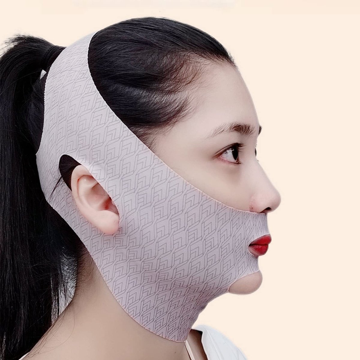aladdien - Beauty Gezichtsbeeldhouwende Slaapmasker - Gezichtslift - Herbruikbaar - Dubbelkin Verminderaar - Anti-aging - Geschikt voor Alle Huidtyp..