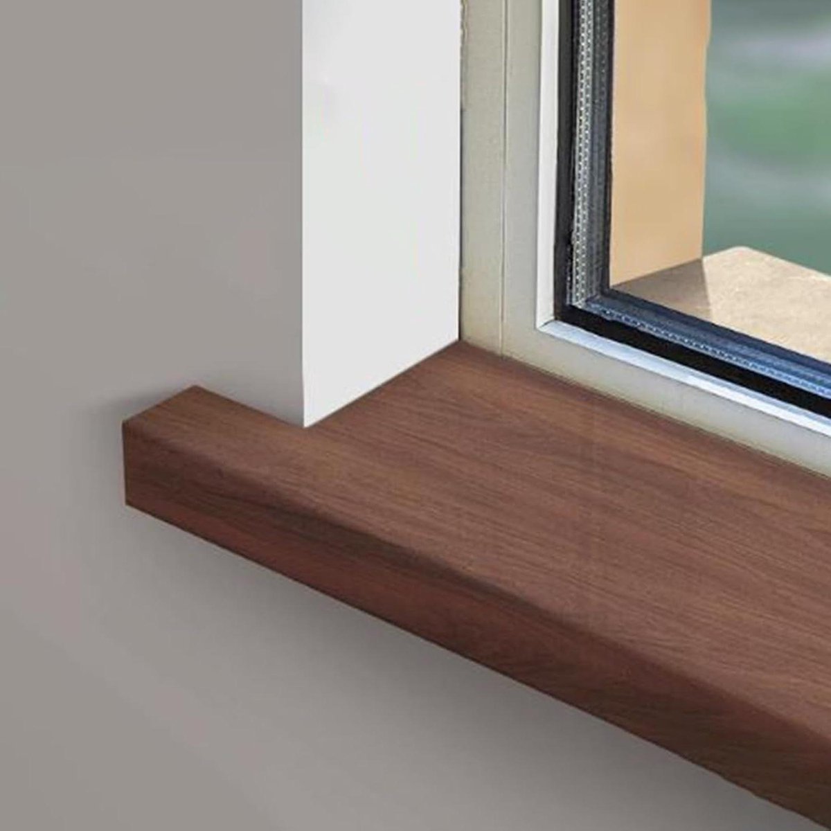 Vensterbank afdekplaat - Raamrand beschermer - Woonkamer decoratie - Aanpasbare maat - L90 cm x B32 cm - Houtnerf