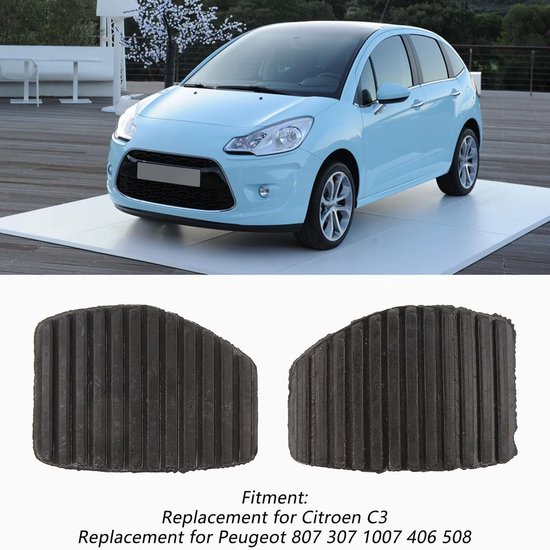 Pedaalhoezen Set - Remkoppeling Covers - Veiliger Rijden - Antislip Rubber - 1 Paar - Zwart — afbeelding 2