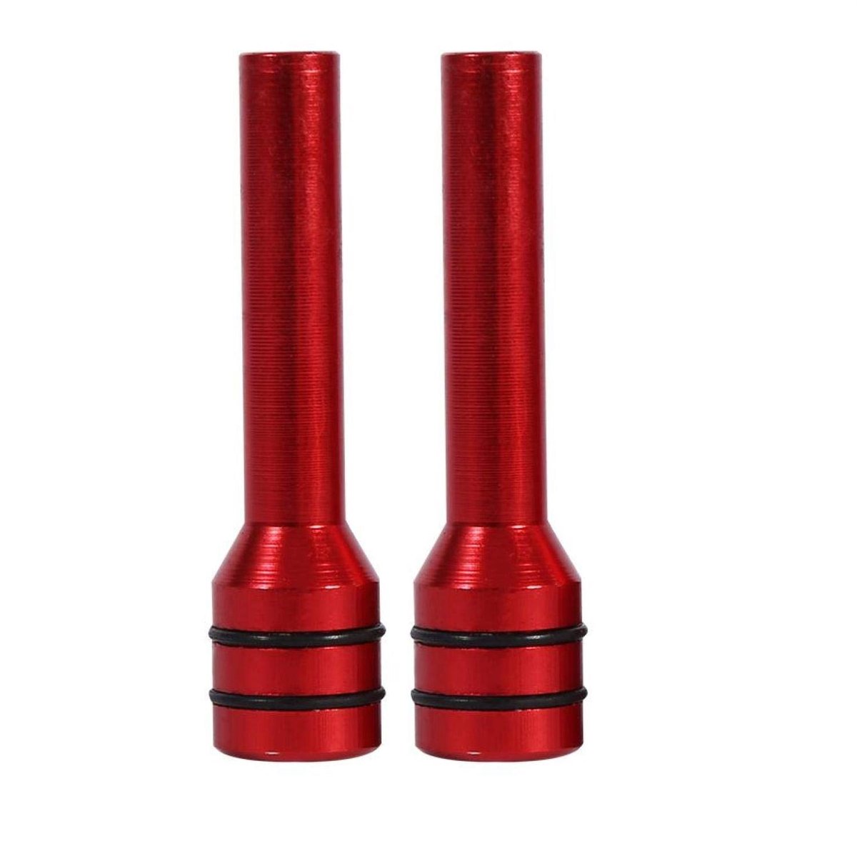 aladdien - Deurslot Knop Covers - 2 Stuks - Geschikt voor Auto en Truck - Rood - Aluminium - Bescherming en Stijl
