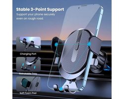 Telefoonhouder Auto - Smartphonehouder Ventilatierooster - Veilig Navigeren - Zwaartekracht Mechanisme - Universeel - Zwart