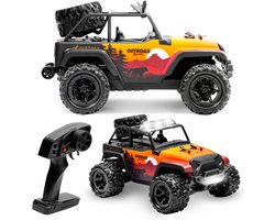Overmax X-Quail RC auto / RC car 4x4 crawler 1:18 – drievoudige LED verlichting – 2 accu’s (tot 40 min) – wheelie functie – metalen aandrijfas – onafhankelijke vering – 25 km/h – terrein off-road model - Bestuurbare Auto