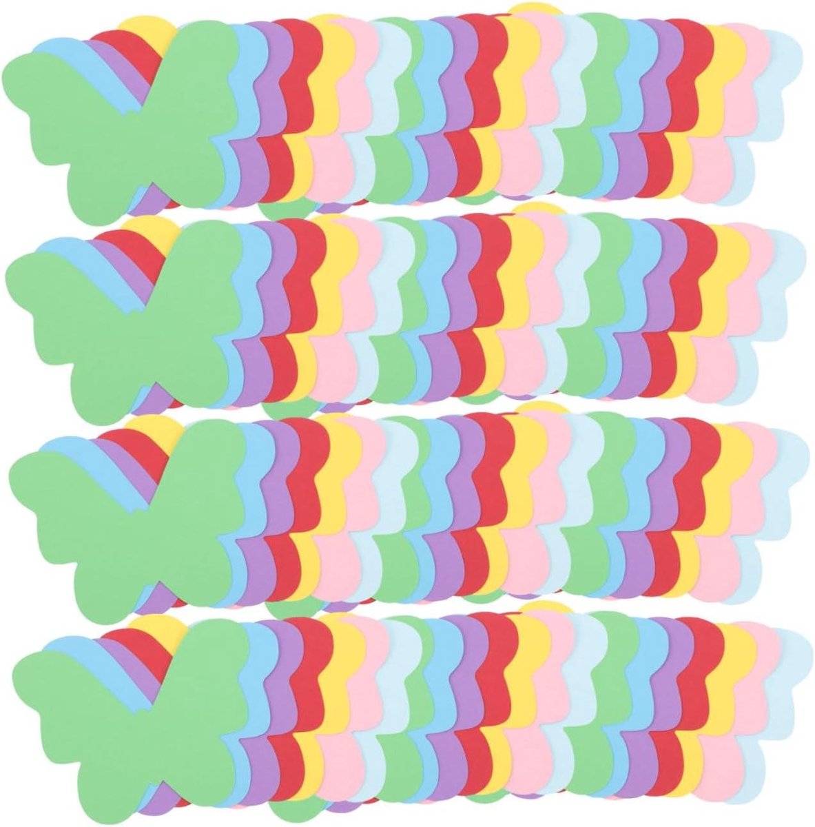Papierknipsels Vlinders - Papierdecoratie Knutselspullen - Klaslokaal Decoreren - Schattige Vormen - 140 stuks - Gemengde Kleur