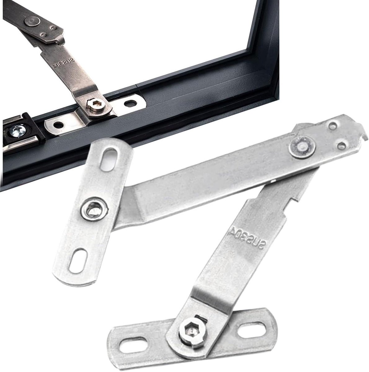 Raambeveiliging - Kinderslot raam - Veiligheid thuis - Gereedschapsvergrendeling - 7 x 6 x 3 cm - Zilver