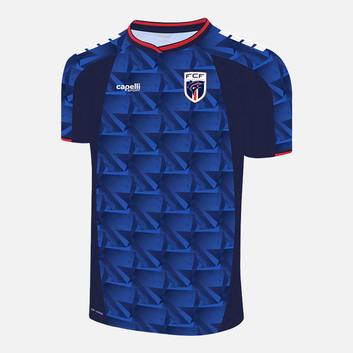 Kaapverdië WK 2026 Thuisshirt - Cabo Verde - Capelli Sport - Unisex Voetbalshirt - Navy/Royal Blue - Maat M