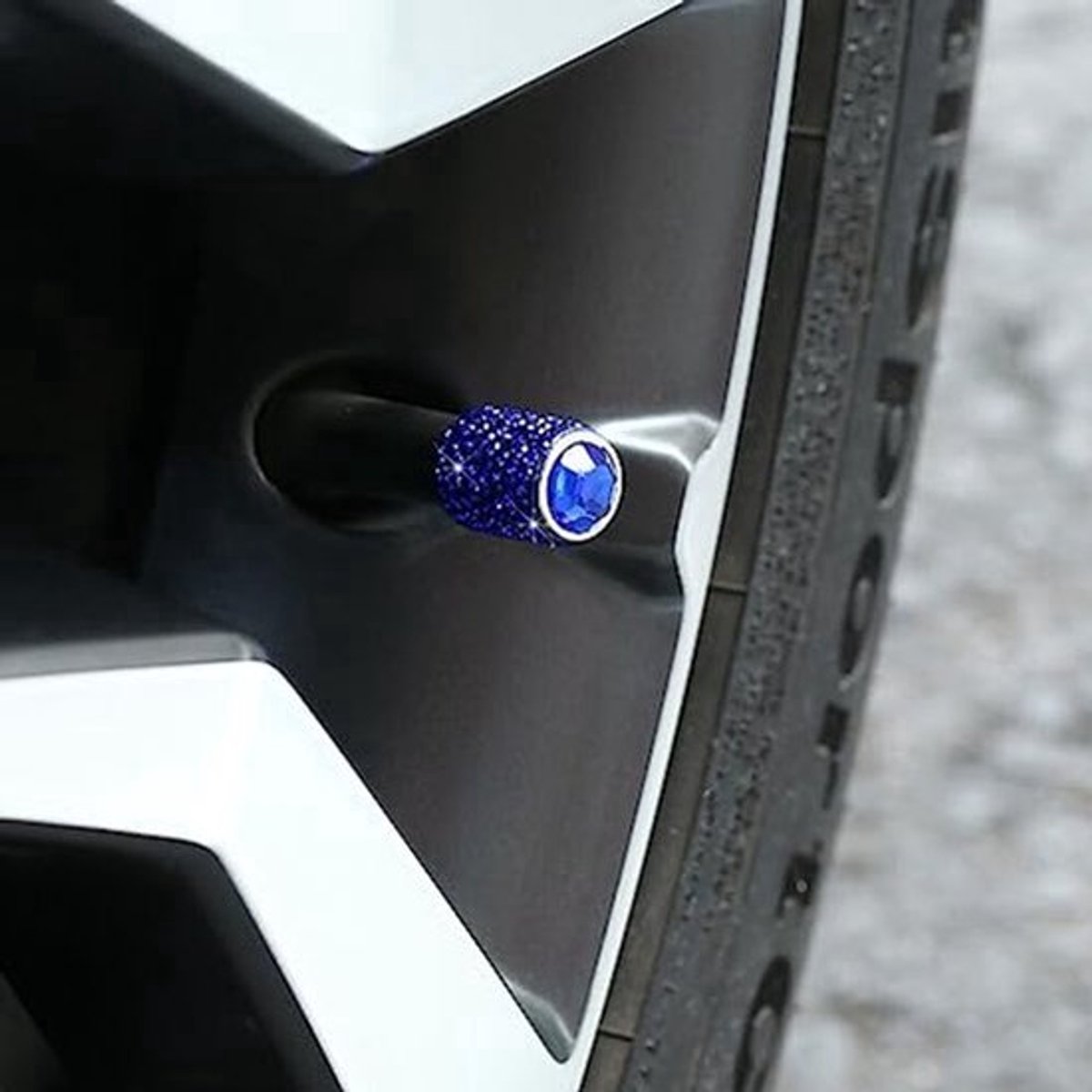 4x Boutkap Voor Bandventielen - Auto-Houder - Kristal Bling Bling - Universeel