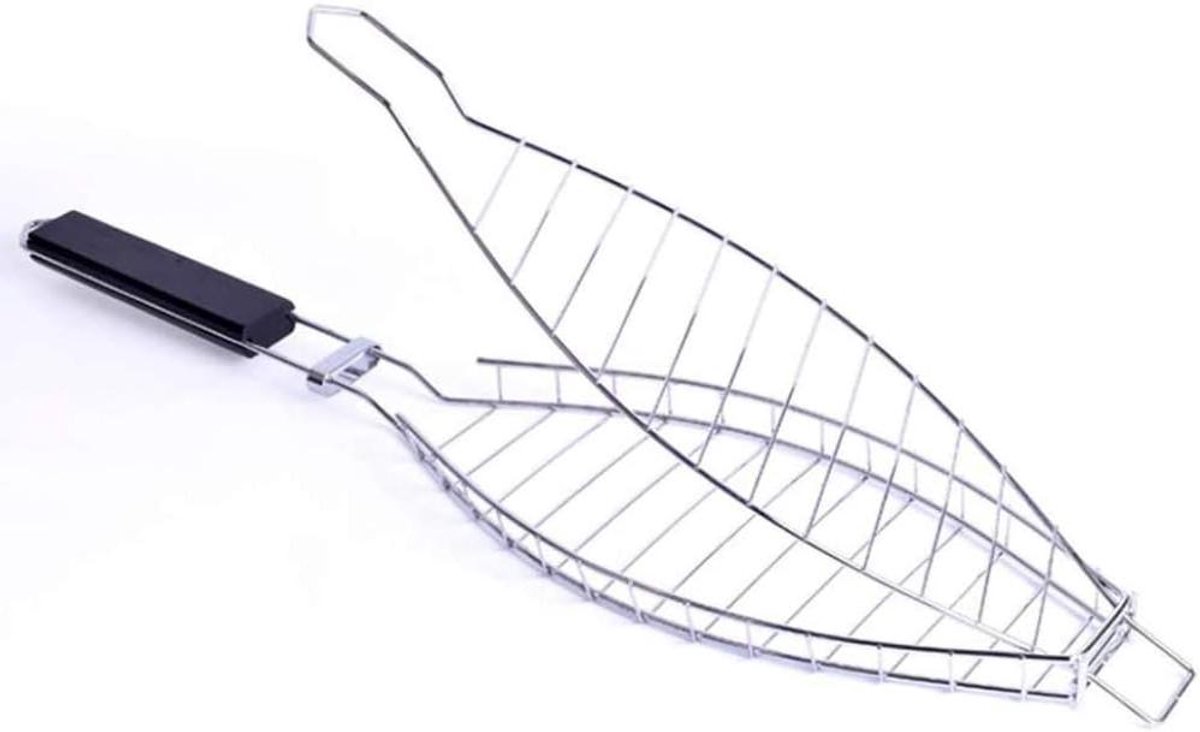 BBQ Vis Mand - Grillmand Vis - Vissen Grillen - Antiaanbaklaag - 69 cm - Zilver