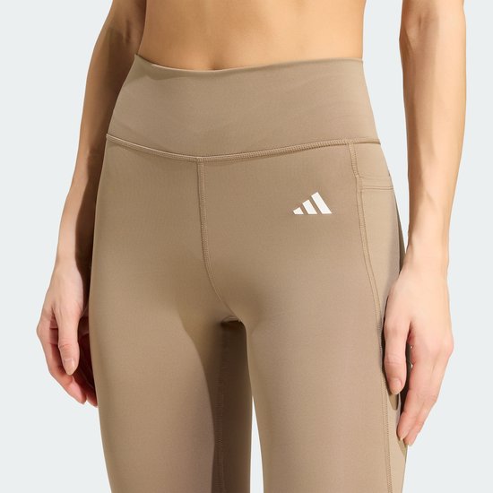 Adidas Performance Optimé Essentials Lange Legging Met Zakje - Dames - Beige van Adidas — afbeelding 3
