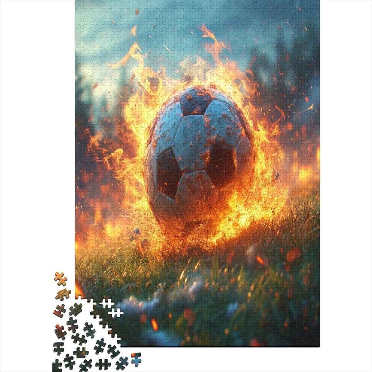 Voetbalpuzzel 1000 stukjes - Legpuzzel Volwassenen - Ontspanning Thuis - Met Bonusposter - 75 x 50 cm - Style-14