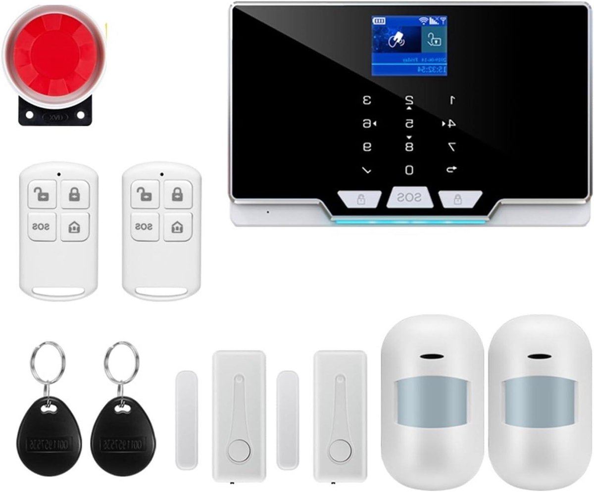 Wifi Alarmsysteem - Draadloos Beveiligingssysteem - Thuis Beveiligen - APP Afstandsbediening - 180*115*20mm - Zwart