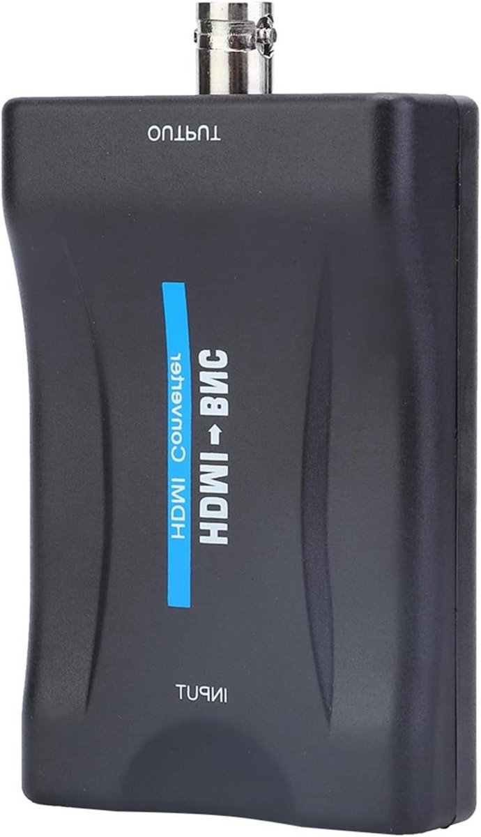 BNC naar HDMI Converter - Coax Video Adapter - Oude Camera's Aansluiten - Ondersteunt NTSC PAL - 130 Gram - Zwart