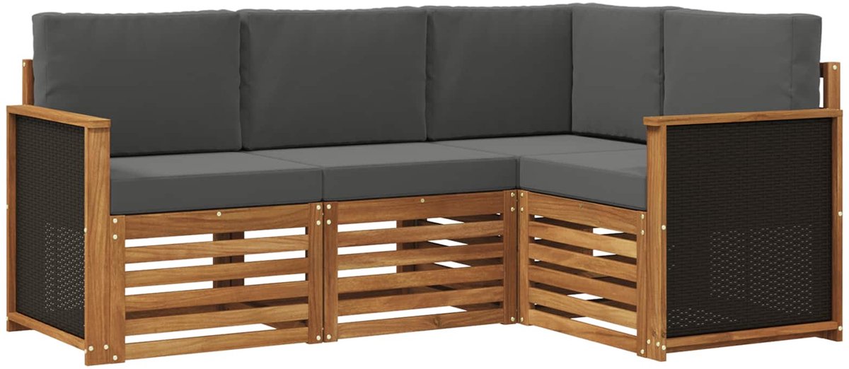 vidaXL - Buiten - bank - set - 4 - st - Polyester