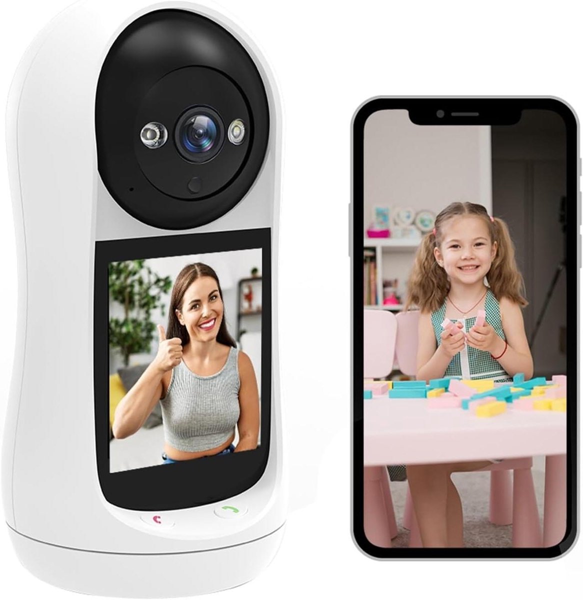 Beveiligingscamera - IP Camera Wifi - Huisbewaking - Duidelijke Tweeweg Communicatie - 193mm Hoog - Wit