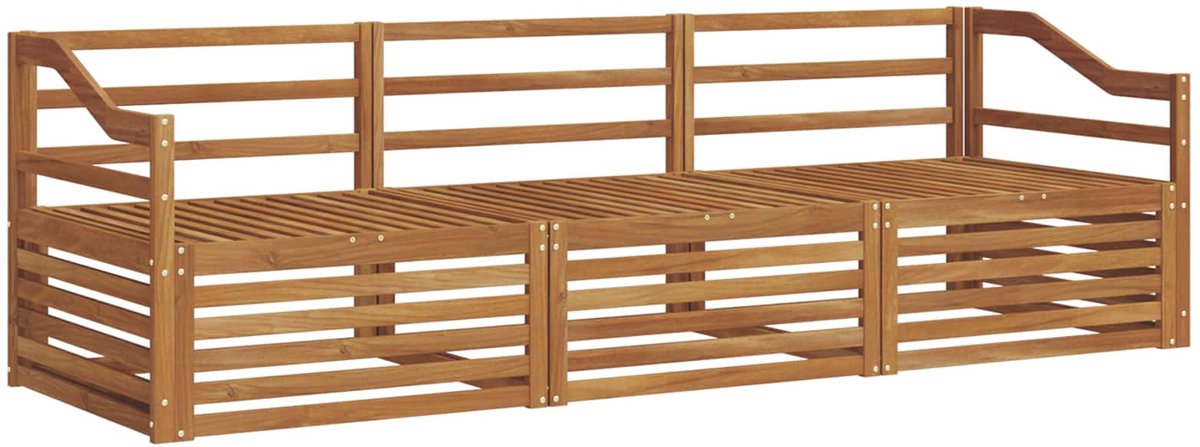 vidaXL Buiten - bank - set - 3 - st - Naturel - Massief - Acacia - Hout