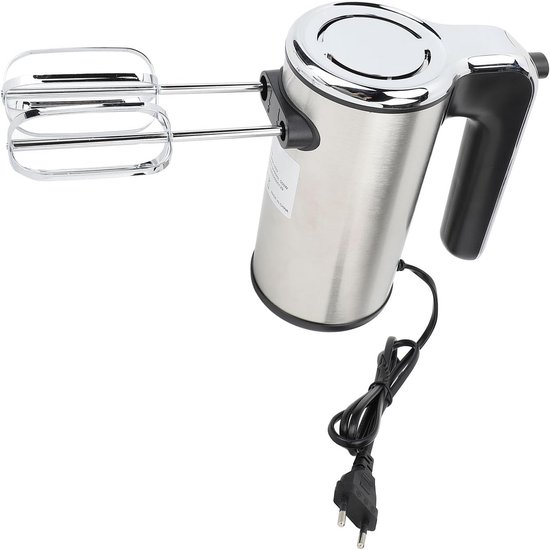 Elektrische Handmixer - Keukenmixer Slagmachine - Ingrediënten Mengen - 5 Snelheden Turbocompressor - 20D x 17B x 9H cm - Zwart van Merkloos — afbeelding 5
