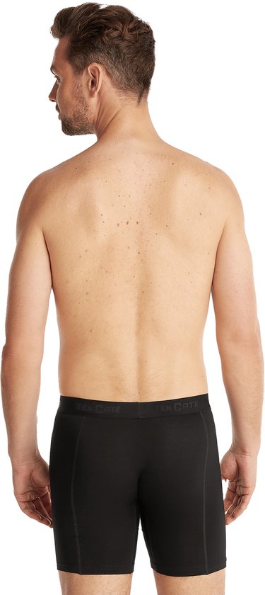 ten Cate Basics men shorts longs en viscose de bambou (pack de 4) - boxers pour hommes jambes longues - noir - Taille: M