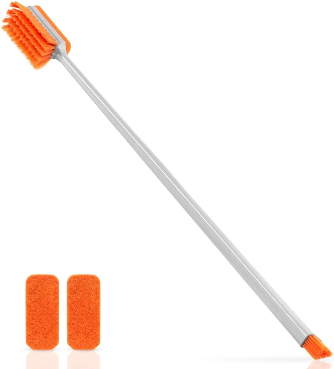 VHV-Aquarium reiniger - Algenkrabber - Aquarium borstel - Glasreiniger - Dubbelzijdig - Met lange steel - Inclusief 2 pads - Voor aquarium onderhoud - 43cm