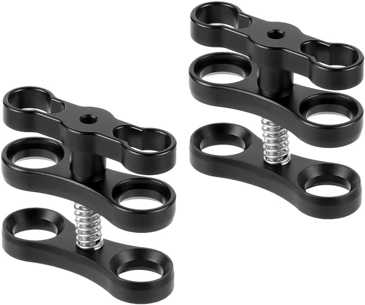 2 stuks 1" onderwater kogelklem voor duikcamera arm, Geschikt voor GoPro actiecamera en zaklamparmen (CLAMP-2).