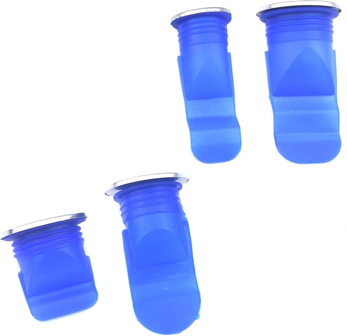 Afvoer terugstroompreventie - Riool geurfilter - Voorkom geurtjes - Vier maten - 4 stuks - Blauw