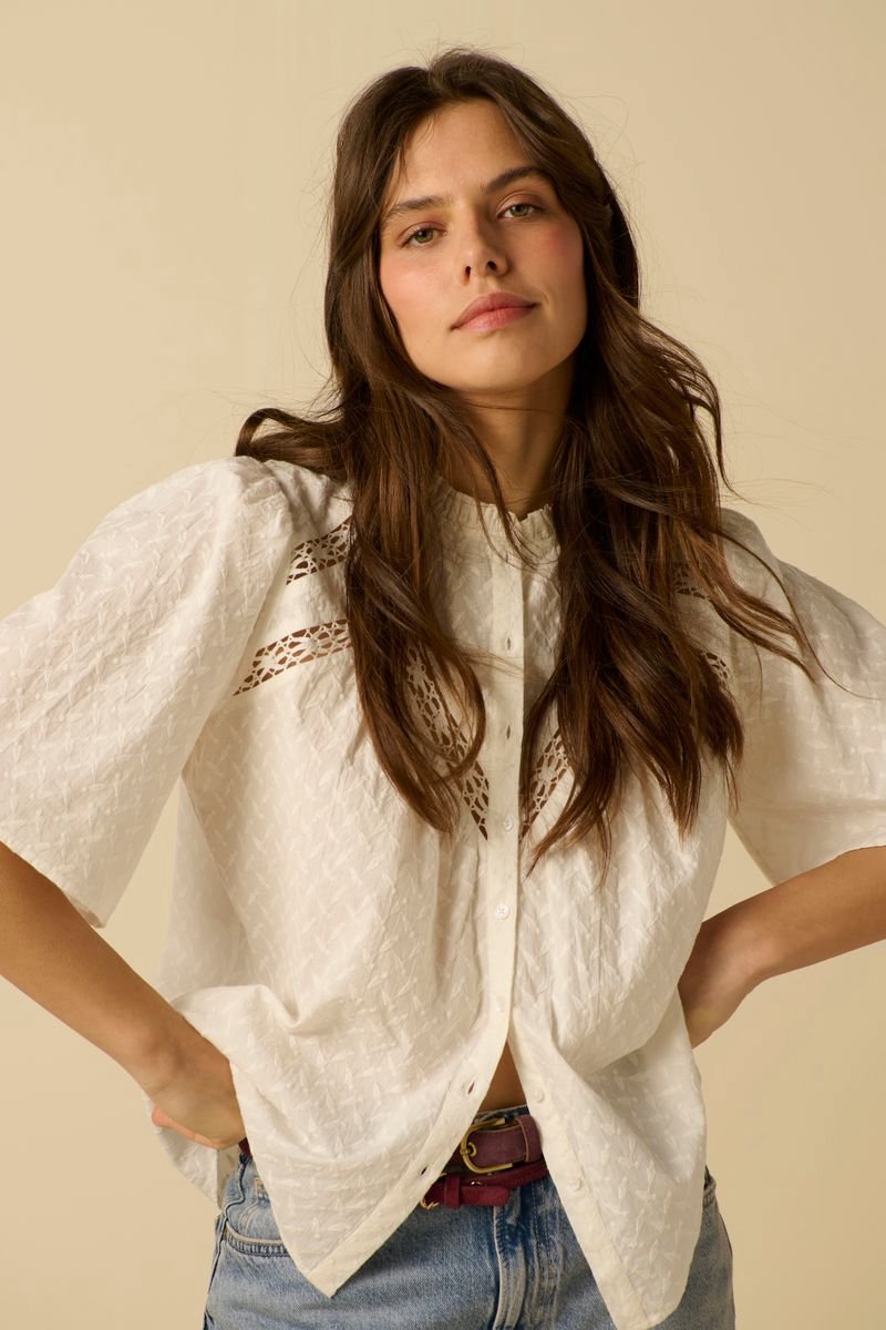 Sissy-Boy - Witte blouse met broderie
