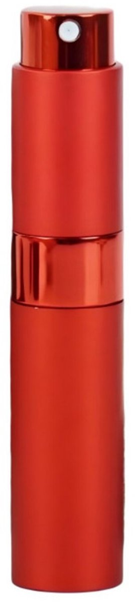 Parfumverstuiver — 8ml — 2,3x2,3x9,5cm — Draagbaar, navulbaar spuitflesje — Reisverstuiver — Flesje met draaimechanisme — Parfumdispenser — Parfumflesje — Behuizing van geanodiseerd aluminium+Glazen binnenflesje+Spuitkop van geanodiseerd aluminium