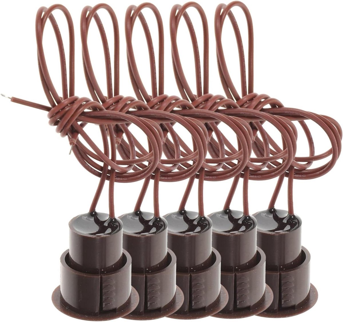 Magnetische Deur Raam Alarm - Contact Sensoren - Huis Beveiliging - Verzonken Montage - 5 stuks - Zwart