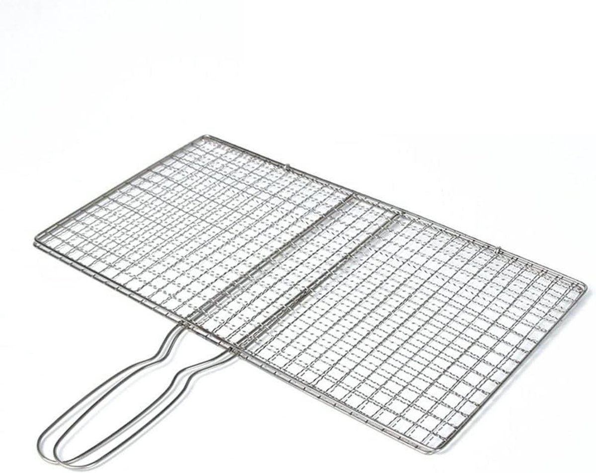 BBQ Grill Mand - Barbecue Mand - Buiten Koken - Hittebestendige Handgreep - 40 x 22 cm - Zilver