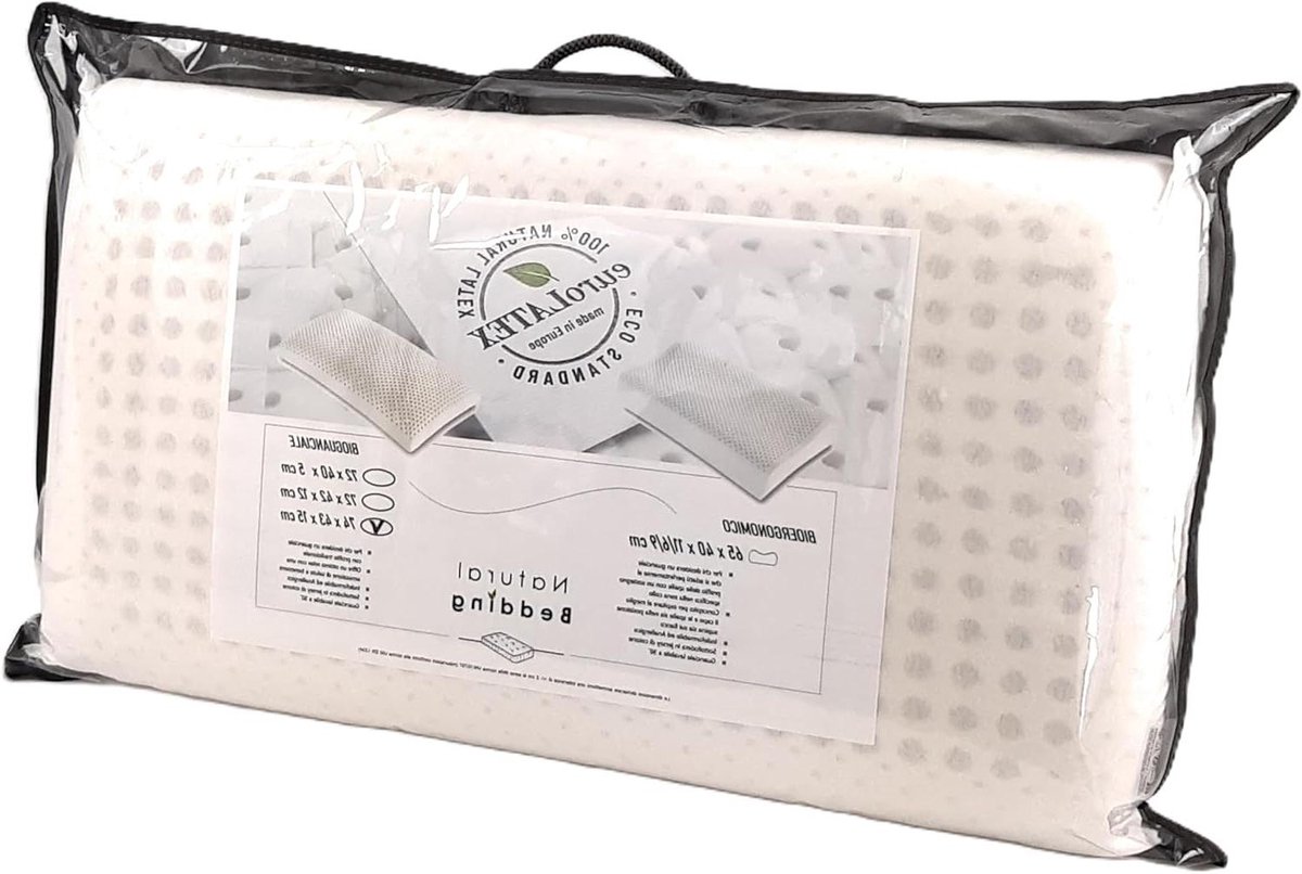 Natuurlijk Latex Kussen - Hoofdkussen Ergonomisch - Comfortabel Slapen - Microgeperforeerd