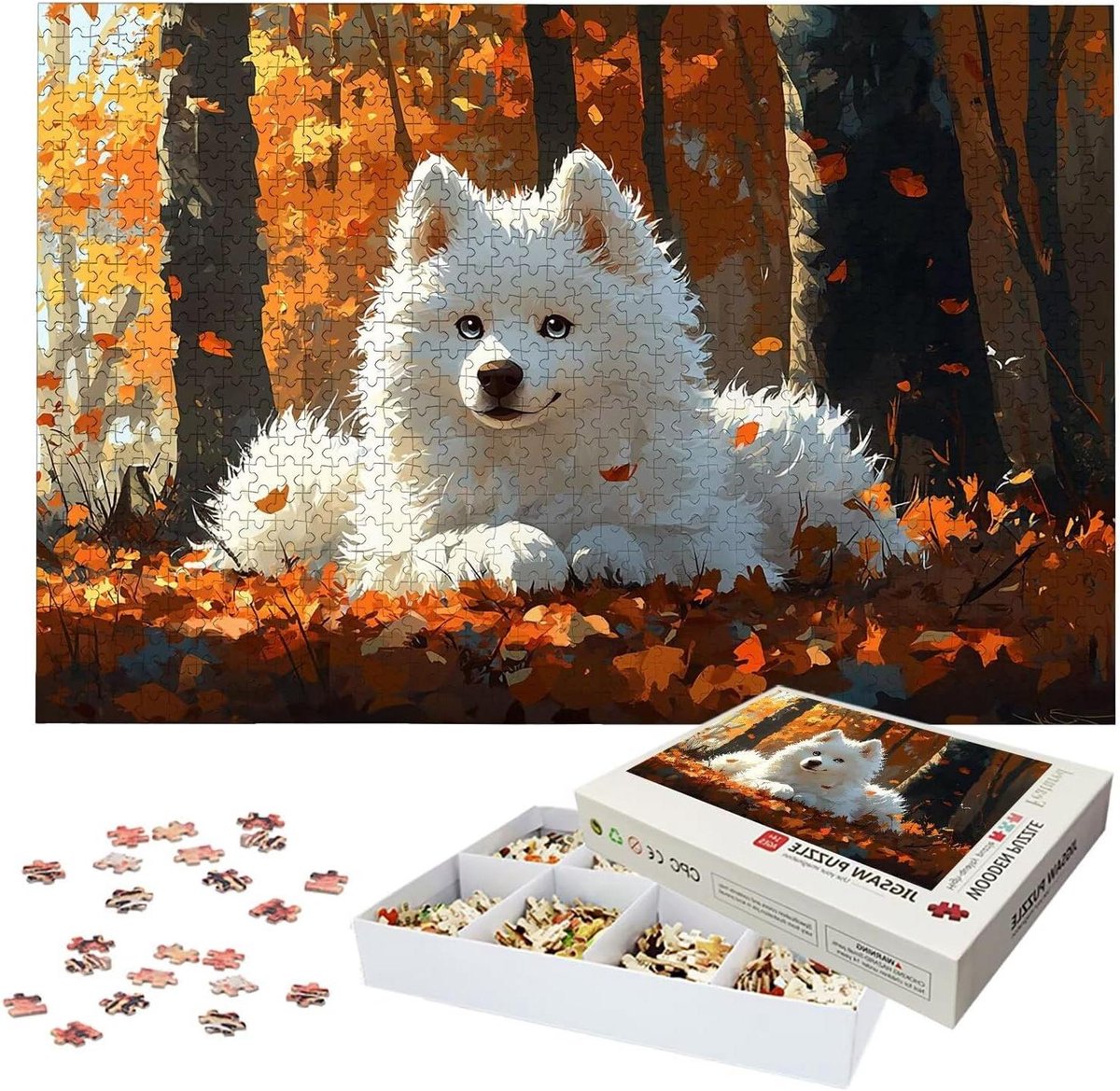 Houten Puzzel - Legpuzzel Volwassenen - Ontspanning Thuis - Achterkant met Lettermarkering - 1500 Stukjes - Meerkleurig