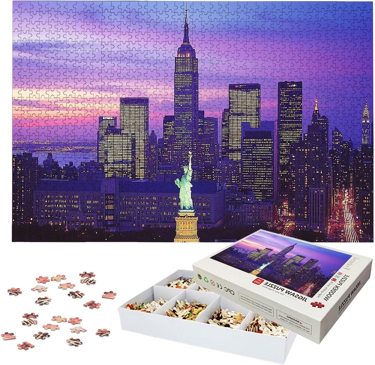 Houten Puzzel - Legpuzzel Volwassenen - Ontspanning en Uitdaging - Lettermarkeringen op Achterkant - 122 x 81 cm - Meerkleurig