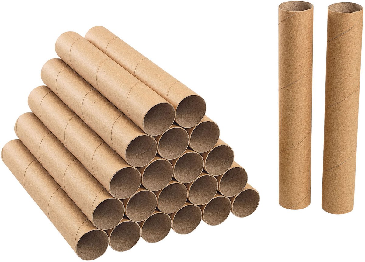 Colorations knutselrollen gerecycled karton 24 stuks extra lang. afbeelding