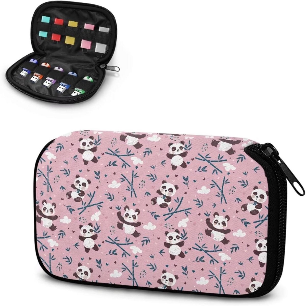 USB Stick Opbergtas - Harde Opslag Case - Gegevens Organiseren - 10 Pouches Inclusief