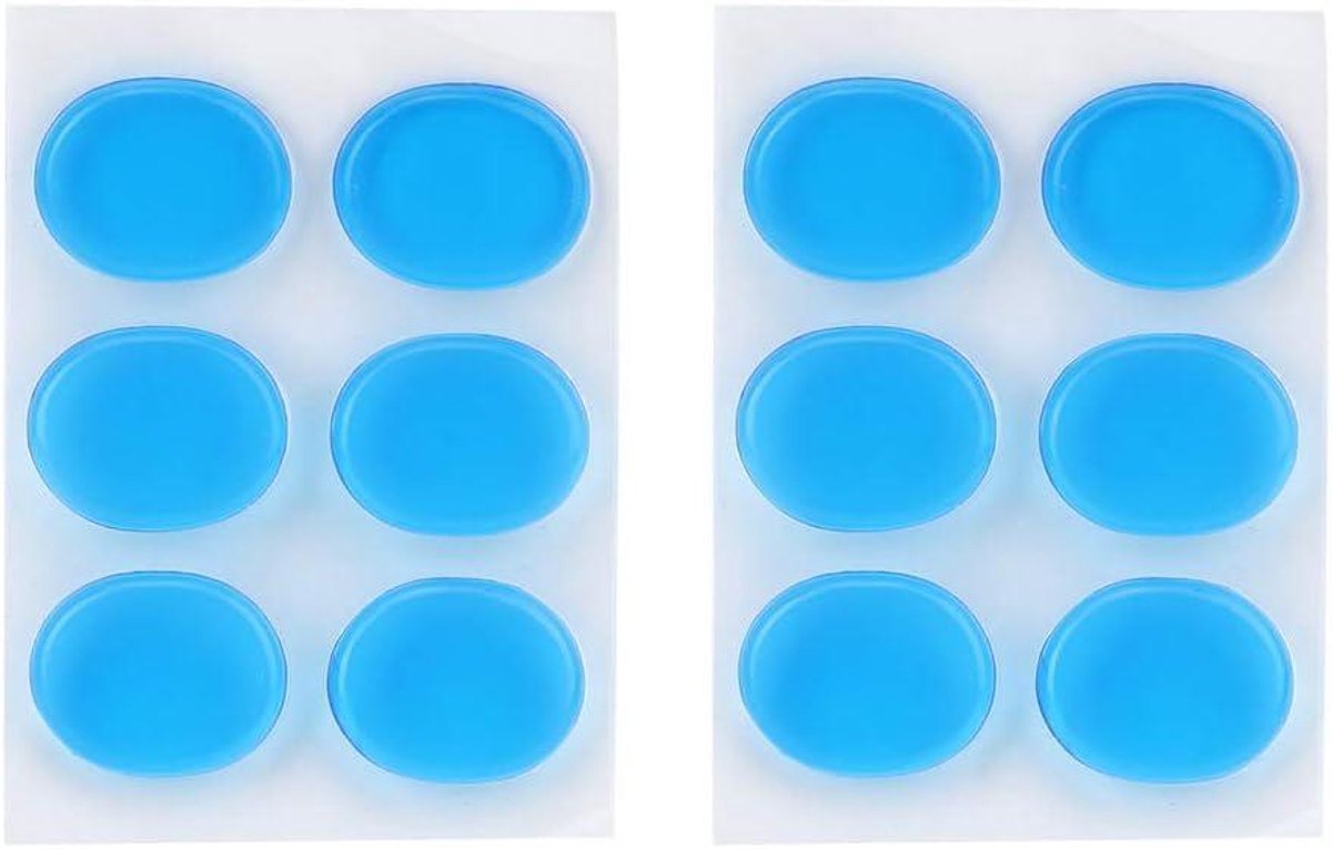 Drum Moongels - Drum Demper Set - Rustig Oefenen - Zelfklevend - 12 stuks - Blauw