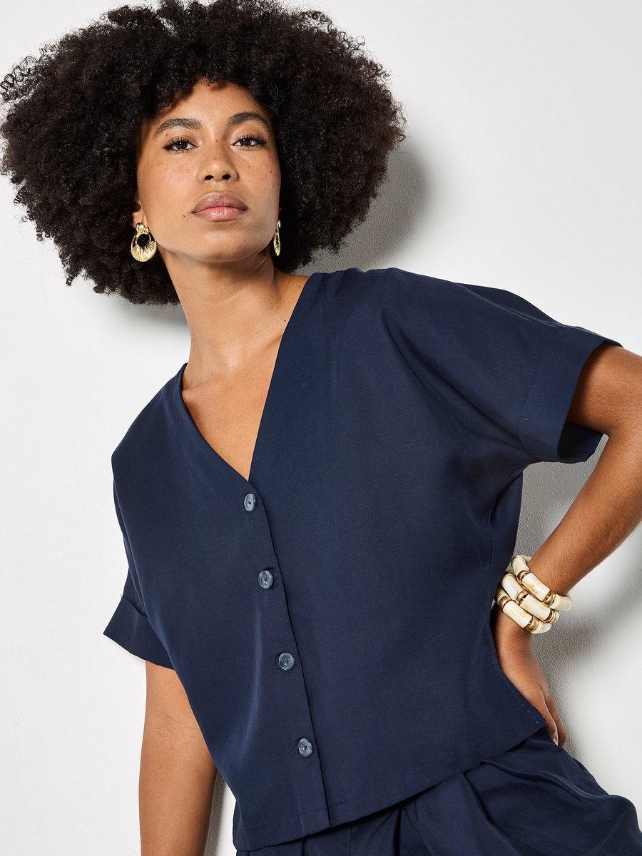 Lichtgewicht blouse met V-hals